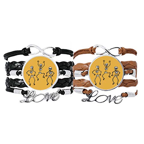 Bracelets squelettes Halloween en cuir DIYthinker : fini les déguisements de mauvaise qualité