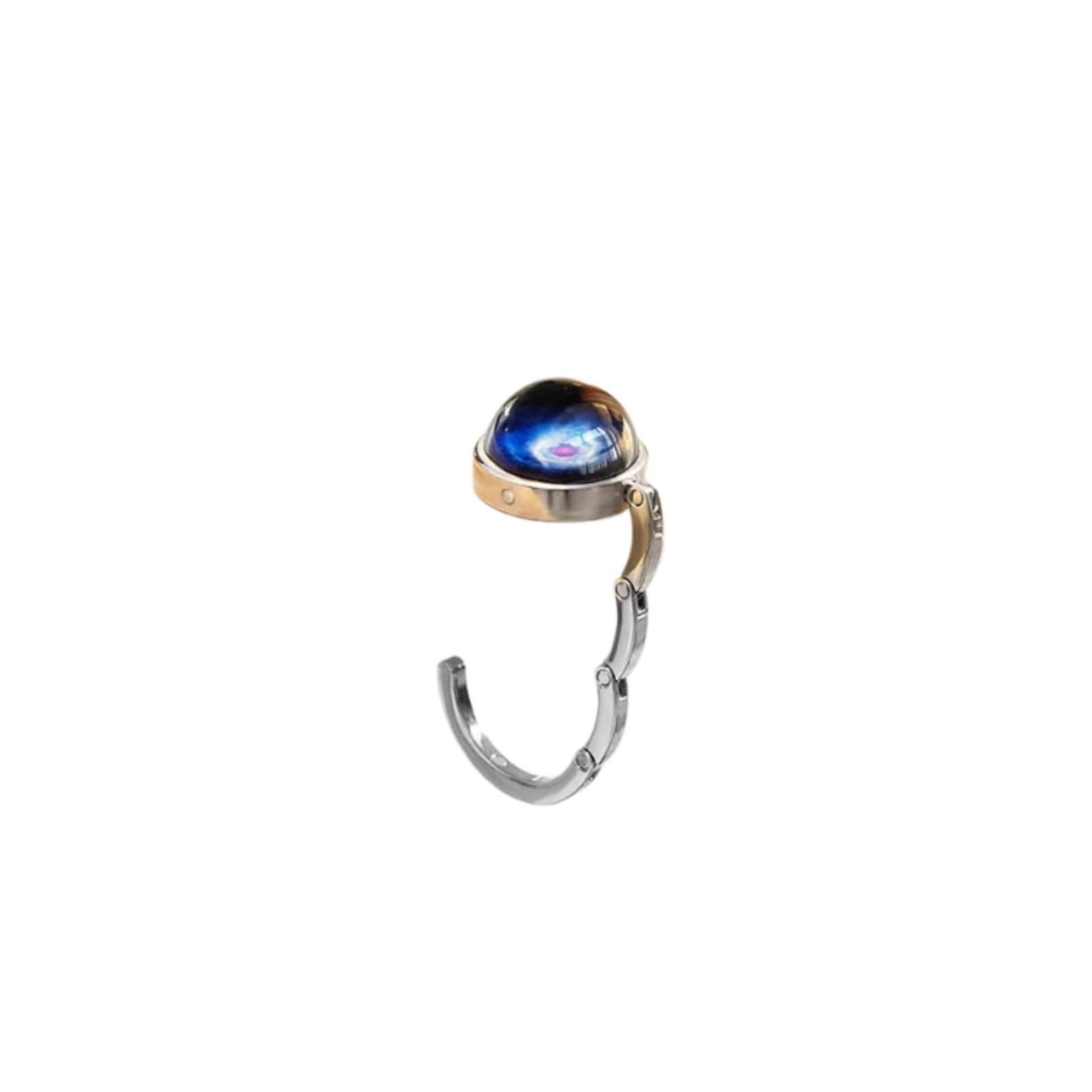 TDMNBVCXL Luminous Planet Hook, Fluorescent Planet Earth Galaxy Folding Bag Hook, Non Perforated Women's Table Hook