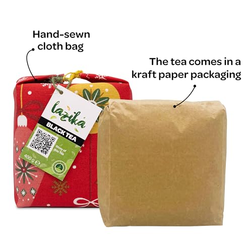 Image of Lazika Black Tea, Loose Leaf Tea, 14.1 Oz, English Breakfast Tea, Tea Gift for Tea Lovers with Gift Pack