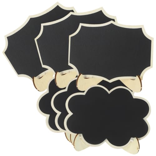 CORHAD 6Pcs Miniature Table Chalkboard Wooden Message Boards Versatile Blackboard for Weddings Events Restaurants Crafts Decorative Signs for Memorable Moments