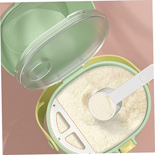 Hohopeti Milk Powder Box Portable Storage Box Travel Snack Container Travel Container Food Storage Container Snack Storage Box Baby Formula Dispenser Baby Food Storage Box Sealed Box Green #TOP3