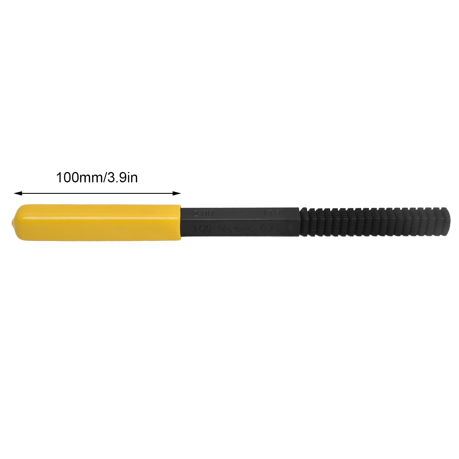 Jadeshay Lima Ravvivafiletti,0.75-3.0mm Lima Filettatura File per la Riparazione di Filettature Interne ed Esterne Difettose,Accessorio per Riparazione dello Strumento della Filettatura delle Viti