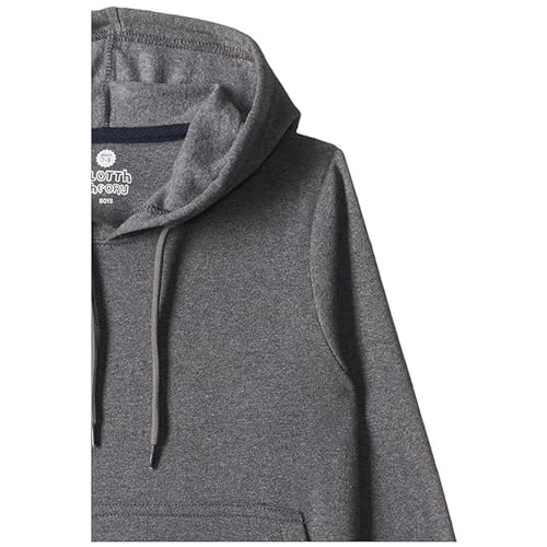 Image of Solid Cotton Fleece Girls Hooded Neck Sweatshirt with Kangaroo Pocket