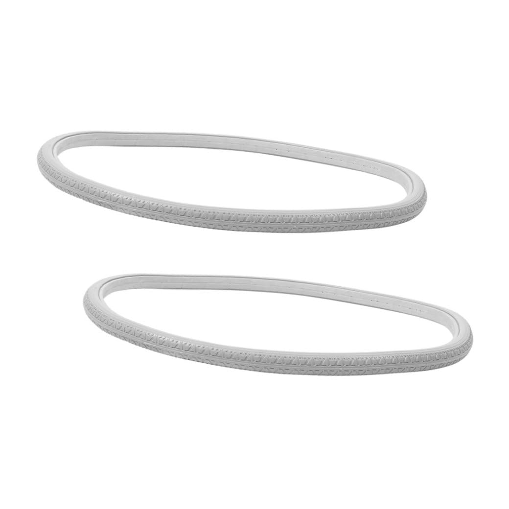 HOMSFOU 2 Stück Rollstuhl Ersatzreifen 24 Zoll Pu Schaum Solidreifen Pannensicher Elastisch Grau Vorne und Hinten Mobilitätszubehör für Manuelle Rollstühle
