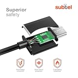 subtel® Ładowarka samochodowa USB C typ C 2.4A kompatybilna z Nintendo Switch/Switch Lite/Nintendo Switch Pro Controller, 5V - kabel 1,1 m Auto Charge 12V / Ciężarówka 24V
