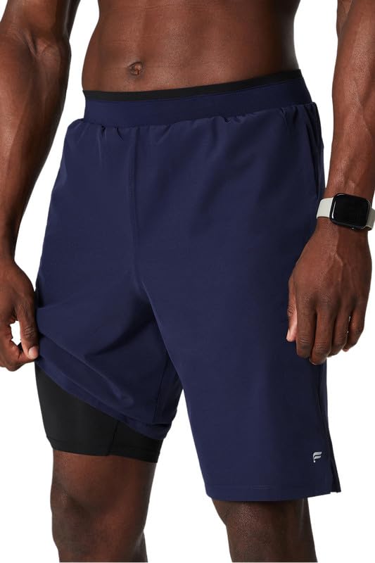 Fabletics Men's The Fundamental Short II (Lined), Workout, Running, Training, Gym, Yoga, Ultra Lightweight