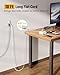 10Ft Extension Cord with Multiple Outlets, Flat Plug Surge Protector Power Strip 10 Ft Long Cord, 8 Outlets & 4 USB Ports (2 USB C), Desk Charging Station for Home Office, College Dorm Room Essentials
