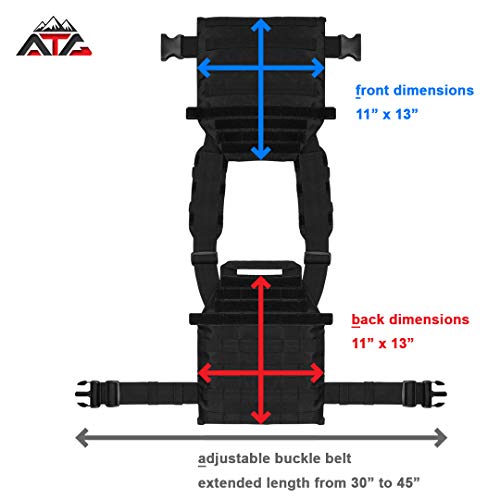 Wartechgears Tactical Fast Vest 10"X12" Molle And Pals Fully Adjustable Law Enforcement (Black) #TOP2