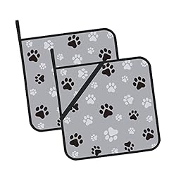Black and Gray Dog Paw Prints