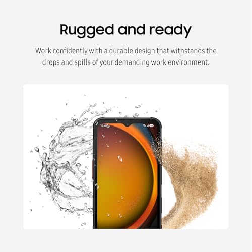 Image of Samsung Galaxy XCover7 Pro 5G and Wi-Fi 6E | Rugged (IP68 Rated) Unlocked (Verizon, AT&T, T-Mobile, US Cellular) | Dual Sim (1 Nano + 1 eSIM) |128 GB | US Version (2025 Model) | Black (SM-G766UZKFN14)
