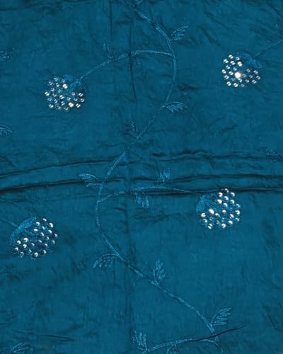 Image of LKC WOMEN'S SEQUENCE EMBROIDERED SELFDESIGN SOFT COTTON CHANDERI DUPATTA