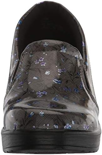Easy Works by Easy Street womens Leeza Clog, Grey/Blue Floral Patent, 9.5 US | Image 1