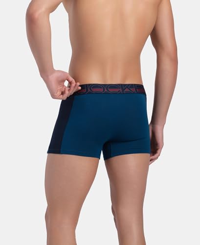 Image of Jockey US21 Men's Super Combed Cotton Elastane Stretch Solid Trunk with Ultrasoft Waistband