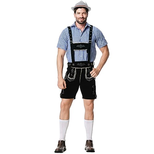 Combinaison brodée pour homme avec chemise carreaux