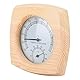 Saunathermometer und Hygrometer 2 in1 Messgerät für Luftfeuchtigkeitstemperaturmesser, Saunaraumzubehör aus Holz, quadratisch