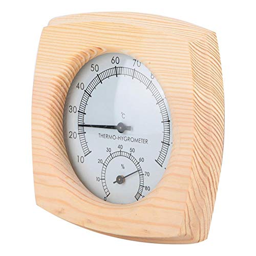 Pangding Termometro E Igrometro 2 In 1 In Legno Per Sauna E Bagno Turco - Misuratore Di Temperatura E Umidità - 5