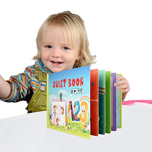 Brinquedos Montessori para crianças - Livro ocupado para crianças 3+ - Livro educacional de aprendiz