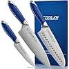 Czeslaw Knife Set, Kitchen Knife Sets - Chef Knife Set 3 Piece, Razor Sharp Professional Japanese Knife Set, Forged from High Carbon German Steel, Full Tang Prussia Blue Handle, Cooking Gifts Cooks