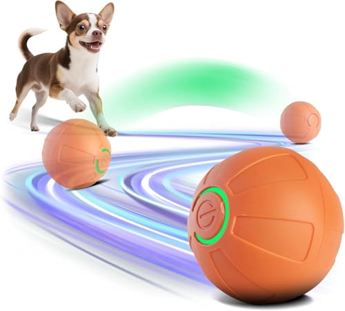Image of Interactive Small Dog Toy Ball, 2 Inch Smart Jumping Ball for Puppy /Small Dogs, Activated Automatic Bouncing Moving Vibrating, Dog Toy for Small Dogs to Keep Them Busy(Orange)