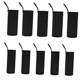 Anneome 10 Stuks Set Glazen Waterbekers Draagtas Voor Waterfles Riem Voor Bidonzakjes Bidonhouder Hoes Voor Thermaal Waterfles Bidon Sportschool Reizen Universeel Beker Deksel Duiken Stof
