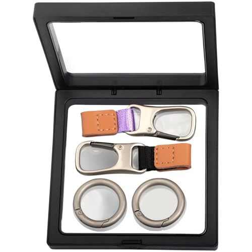 Canopus pet Chaveiro – Clipe de metal autotravante durável, pulseira de couro de flor integral, idea