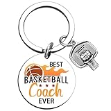 Basketball Gifts for Boys Basketball Coach Gifts for Men Coaches Keychain Best Gift for Coaches from Team Players Basket Ball Hoop Charm for Girls Coach Keychain Pendant Bag Purse Charms