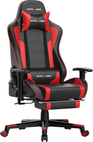 GTPLAYER Gaming Stuhl mit Fußstützen Lautsprecher Bluetooth...