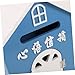 HOMSFOU Locking Wall Mounted Mailbox for Secure Suggestion Box with Lock Durable Wooden Construction Fun Interactive Learning Tool for Home Kindergarten