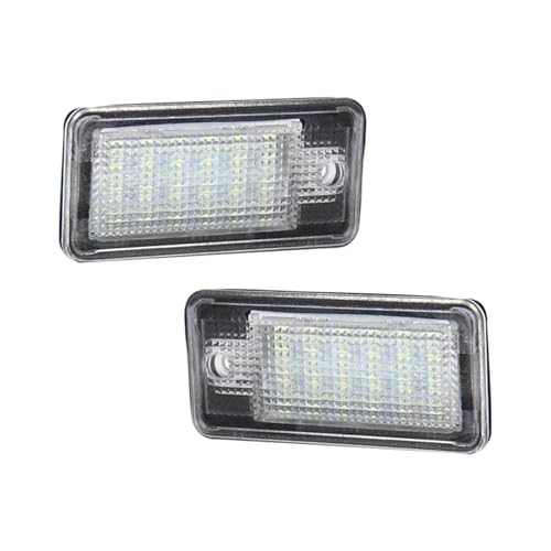 Image of Car Number Plate Light Compatible With A4/S4 B7(8E/8H) 2005-2008 A6/C6(4F) 2005-2009 A8/S8 D3(4E) 2003-2007 S6 2005-2009 Number Plate Light License Plate Lamp