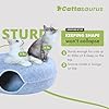 Cattasaurus Peekaboo Cat Cave Donut for Multiple & Large Cats up to 30-45 lbs, 3-in-1 Self Warming Cat Bed, Tunnel & Scratcher for Indoor Cats, Washable & Detachable Small Dog Bed (Light Gray, Jumbo) #2