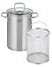 Produktbild ELO Spargeltopf 72616 Citrin 16 cm - silberfarben - Volumenskala - verkapselter Hartlötboden - Bügelgriff mit Fingerschutzplatte - spülmaschinengeeignet