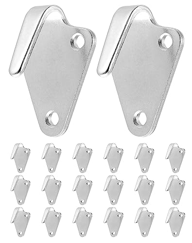 QWORK® 20 Pièces Crochets de Tension à Trois Trous – en Fonte Galvanisée - pour Bâche Remorque et Filet Remorque