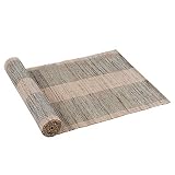 LKH Ramie Cloth Burlap Table Runner, Hand-Woven Table Runner, Pure Natural Plant Material, Simple an