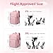 RealCool Travel Backpack for Women Men - Gift for Travelers, Students & Professionals, 15.6 Inch Laptop Carry On Backpack, TSA Flight Approved, College School Business Weekender Daypack -Pink