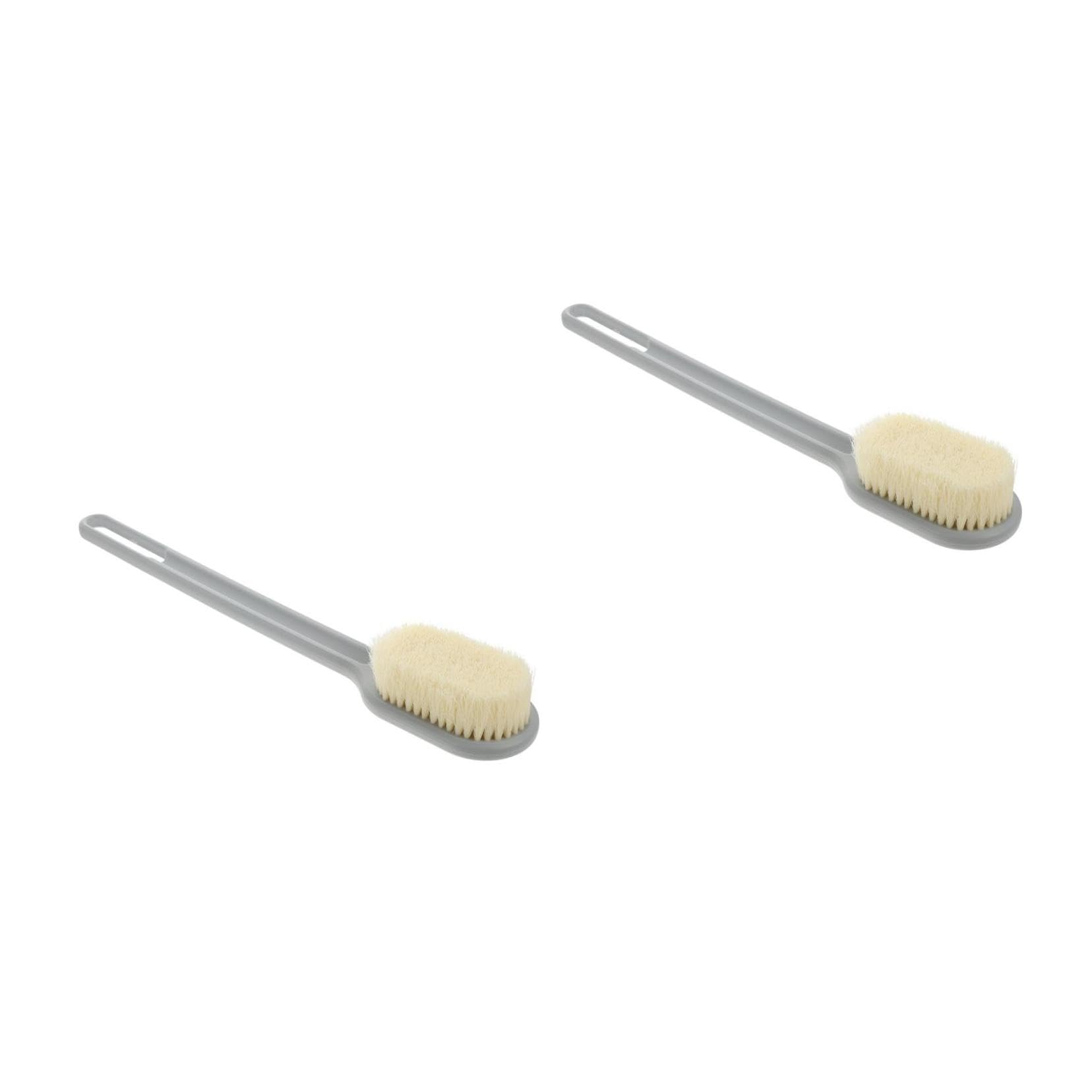 POPETPOP 2pezzi Nylon Scrubber Massaggiante Per Schiena e Rimuove e La Design Appeso Per Asciugatura Grigio