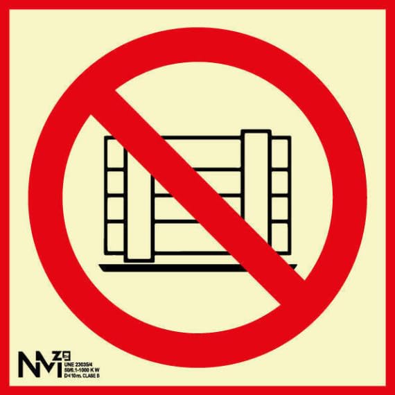 Señal "No Obstruir - Salida de Emergencia"