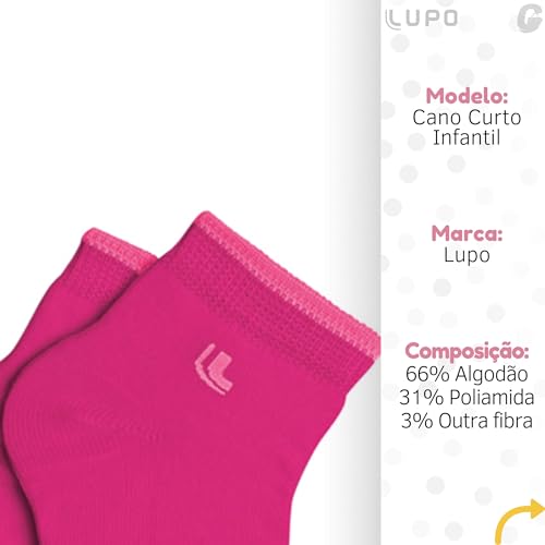 Kit 09 Meia Lupo BU | Meia Bebê Lupo Baby Algodão Infantil Unissex |KIT - C | 20-23