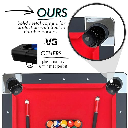 image for Freetime Fun 6 FT Pool Table. Includes Billiard Tables Accessories- 2 