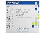 Andalou Naturals Argan Stem Cell Recovery Cream oz For Oily or Overreactive Skin Helps Clarify Cleanse Pores for Glowing Skin, Aloe Vera, 1.7 Ounce