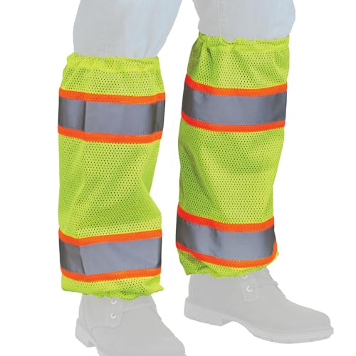 Ergodyne unisex-adult Glowear 8009 Hi-vis Two-tone Mesh Leg Gaiters - Class E