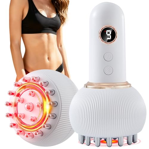 Yuonry Lymphatic Drainage Massager & Anti Cellulite Massage Tool, Helps Reduce Stretch Marks & Cellulite, for Legs, Arms & Belly, Body Sculpting Machine with Microcurrent, Light, Heat & Vibration
