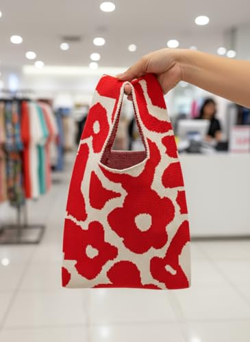 Image of Knot Bag, Mini Knit Tote Bag, Extra Thickened Japanese Knot Bag, Wristlet Handbag - 1 /2 /6 Pack