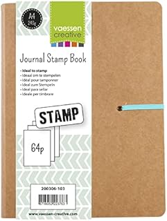 Vaessen Creative Journal, Art Notebook with 64 Unlined Pages for Daily Stamping Crafts, Brown, A4