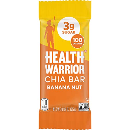 HEALTH WARRIOR Chia Bars, Banana Nut, Gluten Free, Vegan, 25g bars, 15 Count