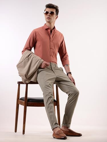 Image of Beyoung Cotton Plain Regular Fit Shirt for Men | Full Sleeve | Formal Shirt | Classic Collar Cotton