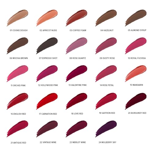 Image of Mila Beaute Real Matte Lipstick | Enriched With Rosehip Extract | Ultra Matte Finish & Long Lasting I Single Swipe, Lightweight & Comfortable - 21-ANTIQUE RED