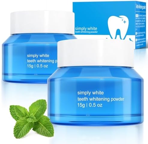 2PCS Teeth Whitening Powder, Fast Stain Removal, Dentist-Recommen...