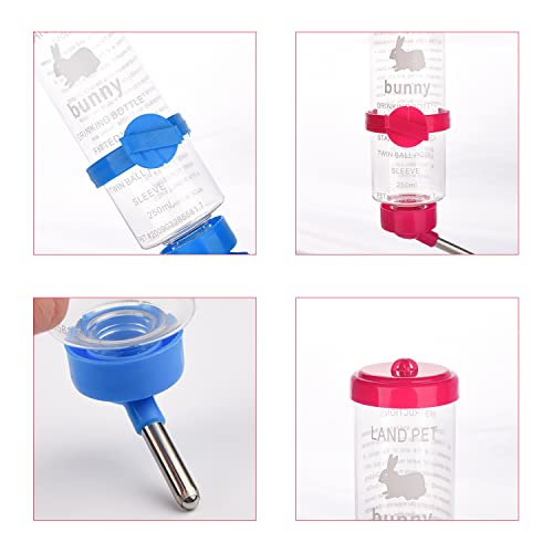 Lezevn 2 Pieces Hamster Water Bottle Hamsters Water Dispenser No Grip Hanging Water Dispenser Small Animal Automatic Water Feeder - Image 3