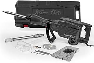 XtremepowerUS 61103 Jack Hammer w/Point & Chisel Bits Electric 2200W Demolition Construction Concrete Breaker Punch Drill