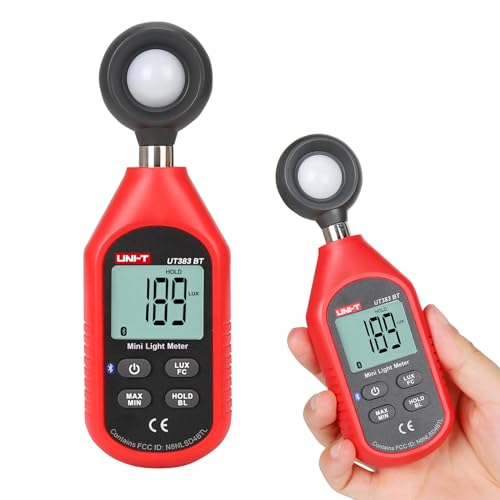 UNI-T UT383BT Mini Light Meter Digital Professional Bluetooth Luxometer 199900Lux 18500FC Illuminometer Photometer Light Lux Meter